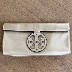 Tory Burch Metallic Gold Clutch